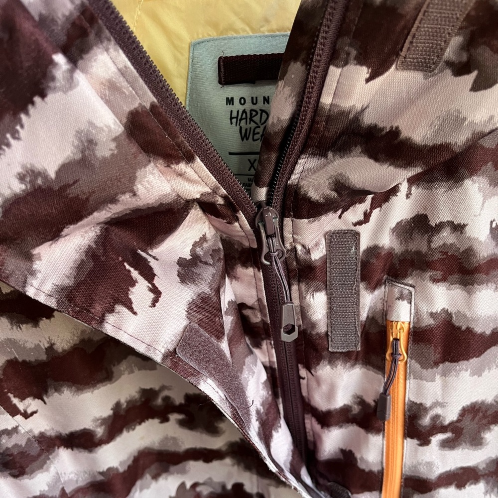 Mountain Hardwear Barnsie Purple Plum Striped Ski Snow Jacket RECCO Tech XS - Picture 5 of 15